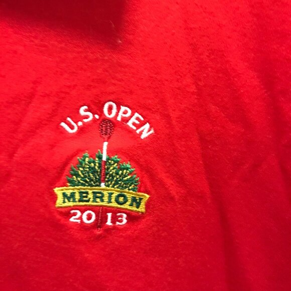 Polo Golf Ralph Lauren Men's Red US Open Merion 2013 Polo Shirt Size XL Preppy‎ - Picture 3 of 9